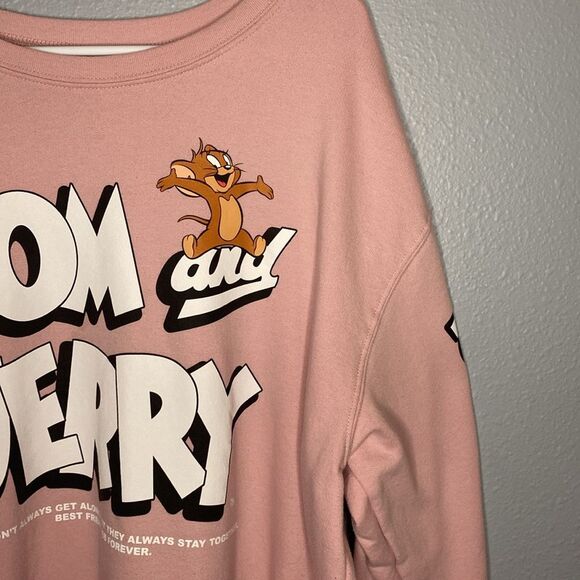 Tom and Jerry Pale Pink Crew Neck Sweatshirt Size 3X - Picture 2 of 8